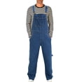 thumbnail image 1 of Mens Denim Bib Jean Loose Fit Overalls with Multi Pockets Jumpsuit Plus Size Fashion Adjustable Strap Breast Pocket Workwear Washed Denim Cargo Pants Romper Dark Blue XXXXL, 1 of 7