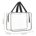 thumbnail image 2 of WHEANG Clearance 2PCS Large Clear Makeup Cosmetic Toiletry Organizer Bag Clear Plastic Tote Bags Transparent Handbag, 2 of 2