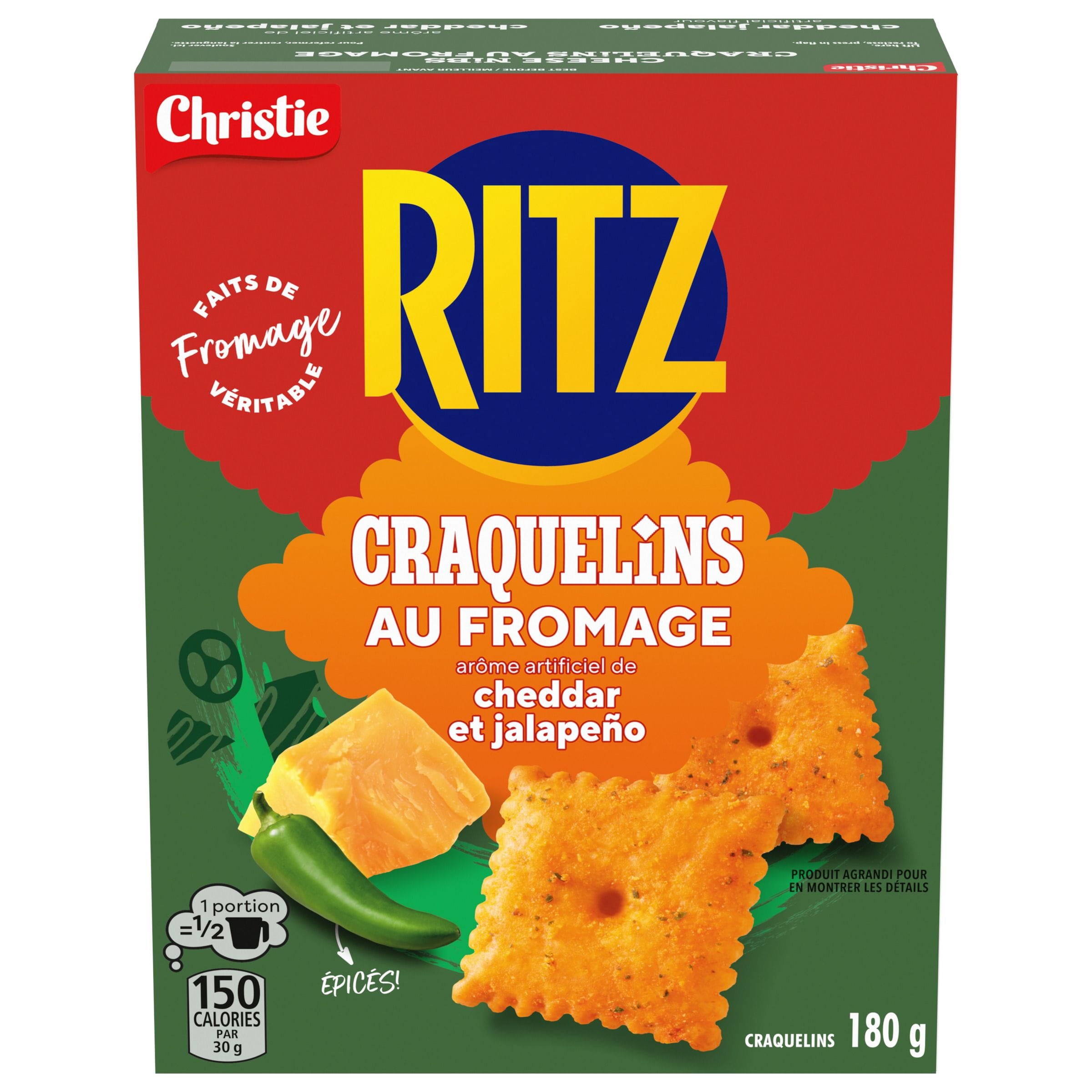 CRAQUELINS AU FROMAGE RITZ À SAVEUR DE CHEDDAR ET JALAPENO