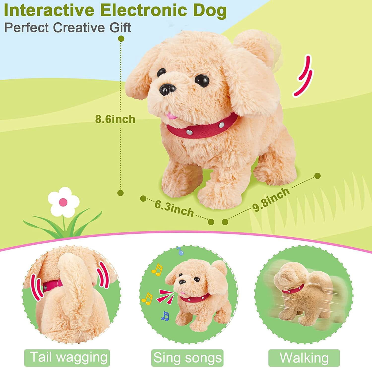 G.C Chien Jouet Enfant Électrique Chien Interactif Avec Kit Docteur Deguisement Veterinaire Et Cage Peluche Chien Qui Marche Aboie Et Toilettage Jeu De Role Cadeau Pour Fille Garcon 3 4 5 6 7 8 Ans G.C Chien Jouet Enfant Électrique Chien Interactif Avec Kit Docteur Deguisement Veterinaire Et Cage Peluche Chien Qui Marche Aboie Et Toilettage Jeu De Role Cadeau Pour Fille Garcon 3 4 5 6 7 8 Ans
