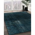 thumbnail image 2 of Ahgly Company Indoor Round Abstract Dark Blue Grey Blue Persian Area Rugs, 6' Round, 2 of 6