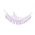 thumbnail image 3 of Hamac de Rangement pour Jouets, Filet de Rangement pour Toutous avec Pompon en Corde de Coton, Gain de Place pour la Maison, Violet Pâle, 3 of 8