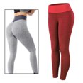 thumbnail image 4 of Pantalons de Yoga pour Femmes Leggings de Contrôle de Levage Texturés Rouge TG, 4 of 8