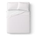 thumbnail image 4 of Mainstays Kids Microfiber Bed Sheet Set, Queen, Grey Grid, 4 Pieces, 4 of 8
