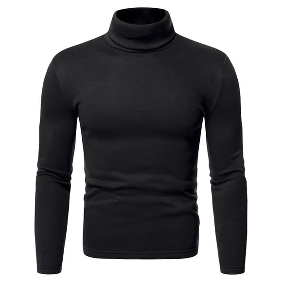 Mens Turtleneck Long Sleeve Shirts Mens Turtleneck Long Sleeve Solid Colour Stretch Slim Fit Bottoming Top Blouse