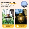 thumbnail image 3 of kurtrusly Solar Lantern, Metal Lantern, Solar Edison Bulb Design, Waterproof, Hanging, Openwork Suitable Courtyards, Patios, Red Rust, 3 of 6