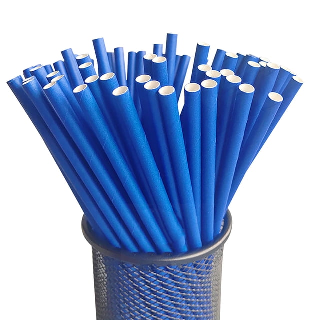 Eco-Friendly Disposable Paper Straws for Drinks, Parties, and Dessert Decorations - 25 Pack