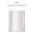 thumbnail image 1 of Face & Storage Bags Clear Self-Sealing Bags with Red Edge for Home Organization Bulk Set of 100 Durable Polypropylene Storage Solution 100PCS, 1 of 7
