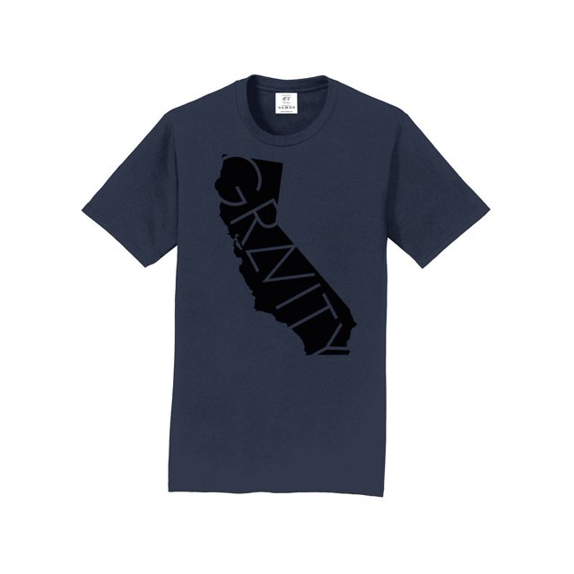 Gravity TradIng Cali Short-Sleeve T-Shirt - Deep Navy - Black Logo - XL