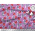 thumbnail image 3 of Soimoi Rayon Fabric Spruce Leaves & Lily Floral Decor Fabric Printed Yard 56 Inch Wide, 3 of 3