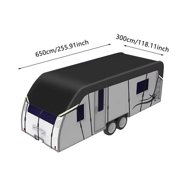 BotaniNest RV Roof Cover With Reflective Strips Heavy Duty For Outdoor Travel Trailer And Camper Storage