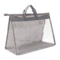 thumbnail image 1 of Unique Bargains Handbag Dust Bags, L Size PVC Dustproof Transparent Purse Protector, Light Gray, 1 of 5