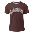 thumbnail image 3 of BOBOGOJP T-Shirt pour Homme Coupe Régulière Manches Courtes Col Rond Hauts T-Shirts (Brun,G), 3 of 4