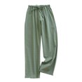 thumbnail image 1 of Womens Fashion Casual Elastic Drawstring Waist Print Pocket Long Pants, 1 of 1