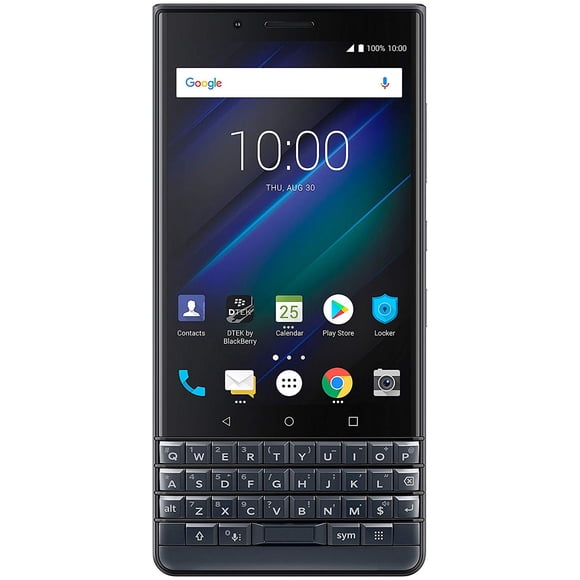 BlackBerry KEY2 LE BBE100-2 64 Go Déverrouillé Téléphone Android GSM avec Double Appareil Photo 13MP/5MP - Bleu Espace/ardoise