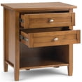 thumbnail image 4 of Table de Chevet Transitionnelle Warm Shaker en Bois 24 Pouces en Brun Doré Clair, 4 of 10