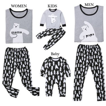 Pyjamas de Noël Assortis pour la Famille, Adultes, Femmes, Enfants, Ensemble de Nuit de Noël