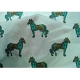 thumbnail image 4 of oneOone Cotton Silk Fabric Horse Block Printed Craft Fabric BTY 42 Inch Wide, 4 of 4