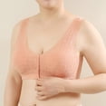 thumbnail image 2 of Timegard Wireless Bras for Women Plus Size Front Closure Button Full Support Breathable Comfy Seniors Bra, 2 of 5