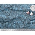 thumbnail image 2 of Soimoi Blue polyester Crepe Fabric Leopard & Wild Animal Skin Print Sewing Fabric BTY 52 Inch Wide, 2 of 3