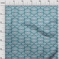thumbnail image 3 of oneOone Rayon Teal Blue Fabric Geometric Craft Projects Decor Fabric Printed By The Yard 56 Inch Wide, 3 of 5