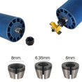 thumbnail image 3 of Lefu 8pcs 6mm 6.35mm 8mm Collet Chuck For Engraving Trimming Machine Electric Router, 3 of 7