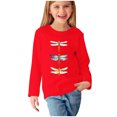 thumbnail image 2 of RXIRUCGD Chemises à Manches Longues pour Filles, Col Rond Mignon, Blouses Décontractées Élégantes (Rouge, Taille : 4 Ans), 2 of 5