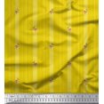 thumbnail image 1 of Soimoi polyester Crepe Fabric Artistic Floral & Stripe Fabric Prints By Yard 52 Inch Wide, 1 of 3