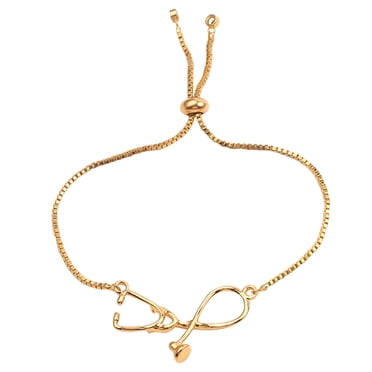KAKOWELY Creative Bracelet Nurses Day Wristband Stethoscope Hand Chain Jewelry Souvenir Wrist Chain Decor for Girl Nurse (48),5.55"X1.38"X0.2"