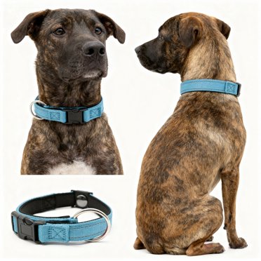 Double Layer Fabric Dog Collar with Reflective Design for Senior Breathable and Comfortable Leash Accessory