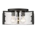 thumbnail image 2 of Aenon 3-Light Flush Mount in Pewter with Hammered Water Glass, 2 of 7