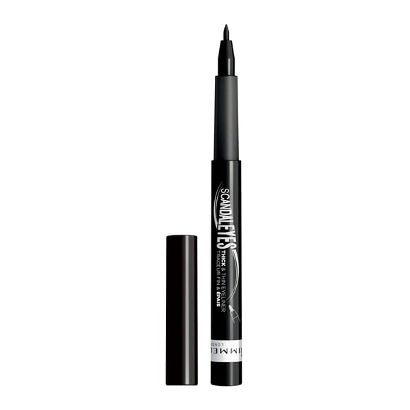 Rimmel Scandaleyes Thick & Thin Waterproof Eyeliner, long lasting colour, stays put for up to 24 hours, 100% Cruelty-Free