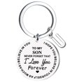 thumbnail image 1 of EGNMCR Keychains DIY To My SON Stainless Steel Last Name 26 Letter Keychain 2.5cm Fashion Decorations, 1 of 6