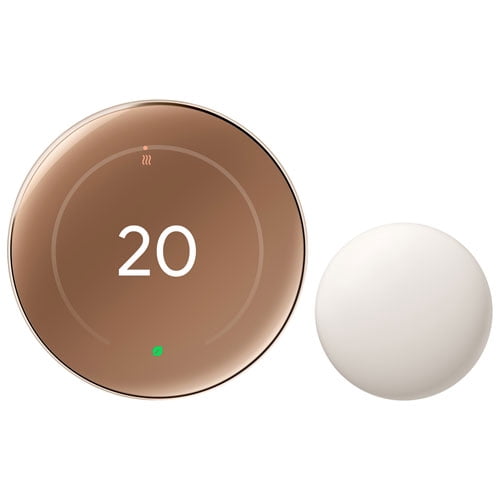 Google Nest | Wi-Fi Smart Learning Thermostat (4th Generation) - Polished Gold