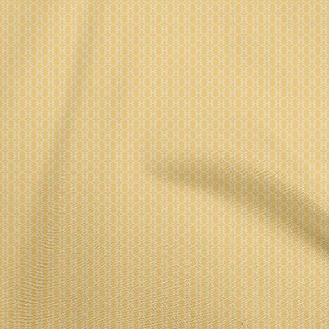 oneOone Rayon Yellow Fabric Ikat Texture Sewing Material Print Fabric By The Yard 56 Inch Wide