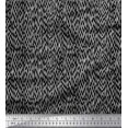 thumbnail image 1 of Soimoi Black Poly Georgette Fabric Brush Stroke Abstract Print Sewing Fabric Yard 42 Inch Wide, 1 of 3