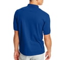 thumbnail image 3 of Hanes Mens CottonBlend EcoSmart Jersey Polo With Pocket 2-Pack, L, Deep Royal, 3 of 4