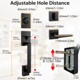 thumbnail image 2 of Front Double Door Traditional Style Keyed Entry Door Handleset with Lever Handle in Matte (Keyed and Dummy Set) MDHSTDBSETBR, 2 of 7