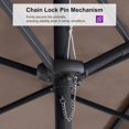 thumbnail image 4 of PURPLE LEAF 15ft Patio Umbrella with Base Included Double-Sided Rectangle Outdoor Umbrella Table Market Umbrella with Crank for Backyard Pool Garden Deck, Taupe, 4 of 8