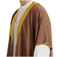 thumbnail image 3 of Pisexur Renaissance Costume Men's Muslim Robe Arab Middle Robe Long Style Long Sleeve Embroidered Standing Neck Pocket Long Shirt Fashion Casual Robe Medieval Costume, 3 of 5