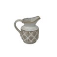 thumbnail image 1 of Benzara BM188842 Ceramic Decorative Pitcher with Textured Surface, White & Beige - 7.25 x 5 x 7 in., 1 of 1