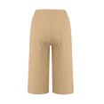 thumbnail image 5 of JIUKE Womens Capri Pants Drawstring High Waisted Capris Straight Wide Leg Summer Fitted Cropped Lounge Trousers, 5 of 5