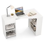 Costway L Shaped Computer Desk with Drawer & Storage Shelves for Home Office Workstation