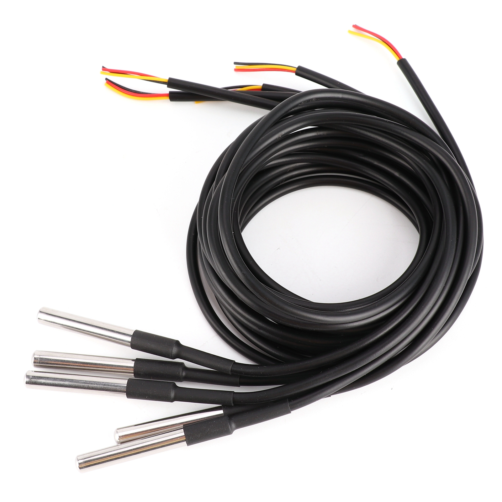 Temperature Probe Sensor,5Pcs Temperature Probe Sensor Cable Thermometer Waterproof Temperature Sensor Ultra Responsive