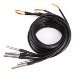 Temperature Probe Sensor,5Pcs Temperature Probe Sensor Cable Thermometer Waterproof Temperature Sensor Ultra Responsive