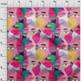 thumbnail image 3 of oneOone Cotton Poplin Medium Pink Fabric Abstracts Craft Projects Decor Fabric Printed By The Yard 56 Inch Wide, 3 of 5