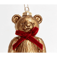 thumbnail image 3 of Holiday Time, Gold Bear With Red Bow Ornament , 4.5in, 3 of 4