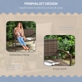 thumbnail image 4 of Outsunny Rattan Wicker Loveseat Garden Furniture with Armrests Brown, 4 of 10