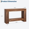 thumbnail image 3 of Yiwa Large Wooden Entryway & Sofa Table, 2 Shelves, 47”, 3 of 8