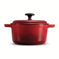 thumbnail image 3 of Tramontina 3.5 Qt Enameled Cast Iron Covered Dutch Oven - Red, 3 of 3